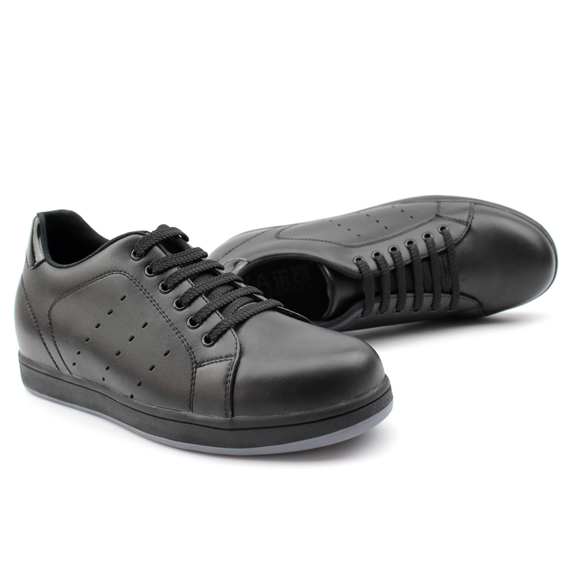 男士内增高鞋 日常休闲鞋 内增高7CM 黑色 商品货号：LK19F121A【乐昂】