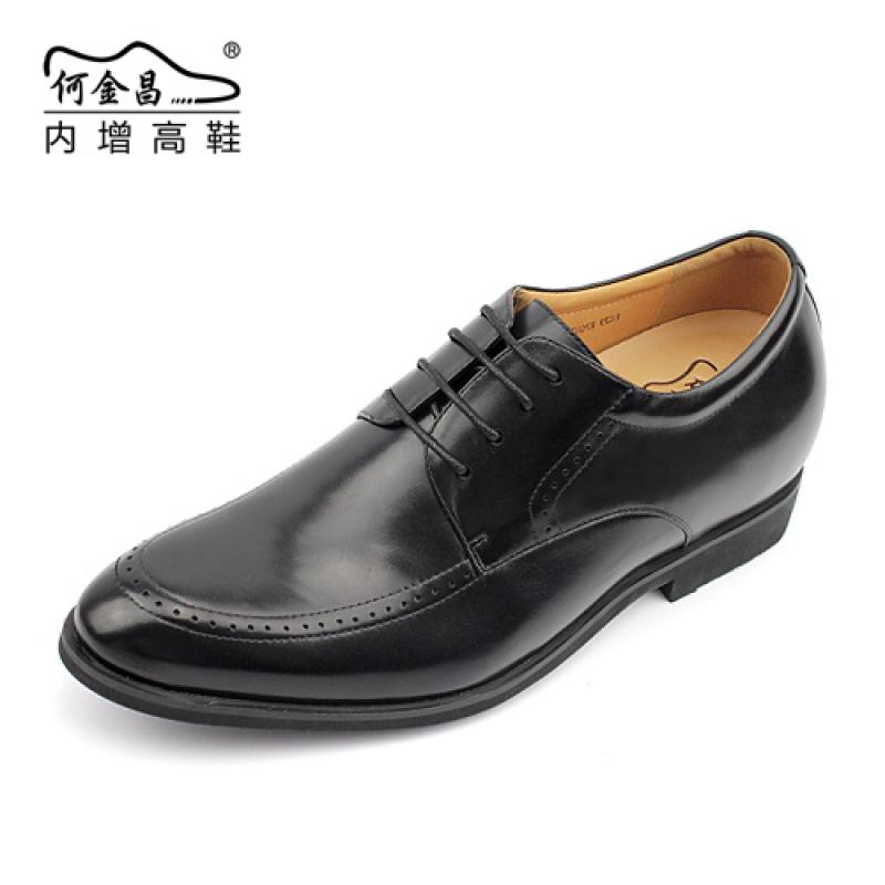 男士内增高鞋 正装鞋 内增高6.5cm 黑色 商品货号：X70H15【何金昌】