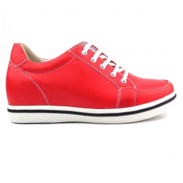 【赫升】<特价>女式内增高休闲鞋增高6.5CM红色