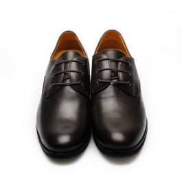 【何金昌】<任选两双>男式简约皮鞋男士商务内增高鞋棕色增高7.5CM（偏大一码）