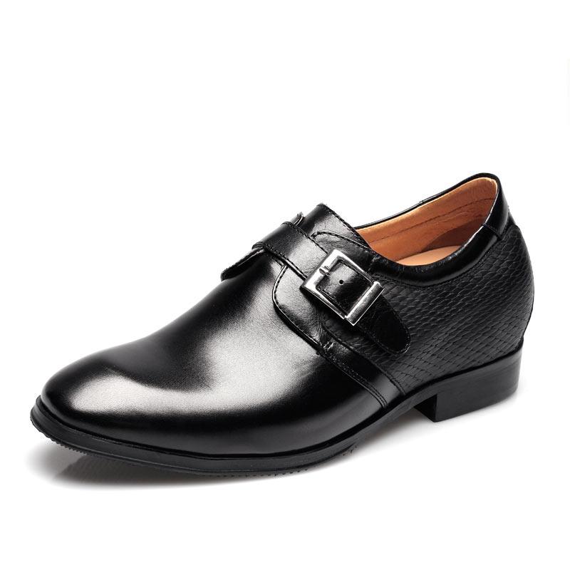 男士内增高鞋 正装鞋 内增高7cm 黑色 商品货号：236A02-2【何金昌】