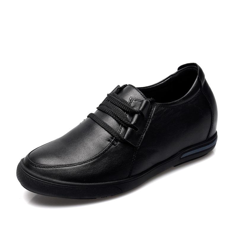 男士内增高鞋 商务休闲 内增高6.5cm 黑色 商品货号：X5103【何金昌】