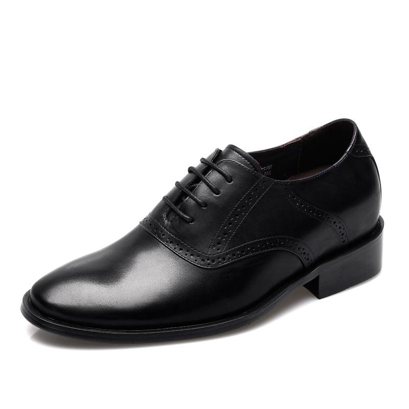 男士内增高鞋 正装鞋 内增高6.5CM 黑色 商品货号：DG8909【何金昌】