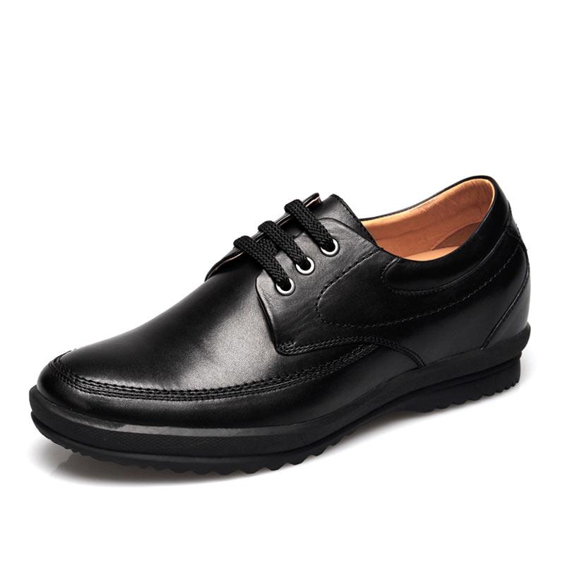 男士内增高鞋 商务休闲 内增高6.5cm 黑色 商品货号：230a01-2【何金昌】