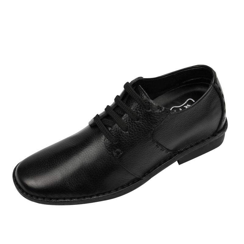 男士内增高鞋 商务休闲 内增高6.5cm 黑色 商品货号：X58H01【何金昌】