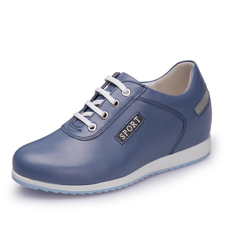 女士内增高鞋 旅游运动鞋 内增高6cm 蓝色 商品货号：W45F72-2【赫升】