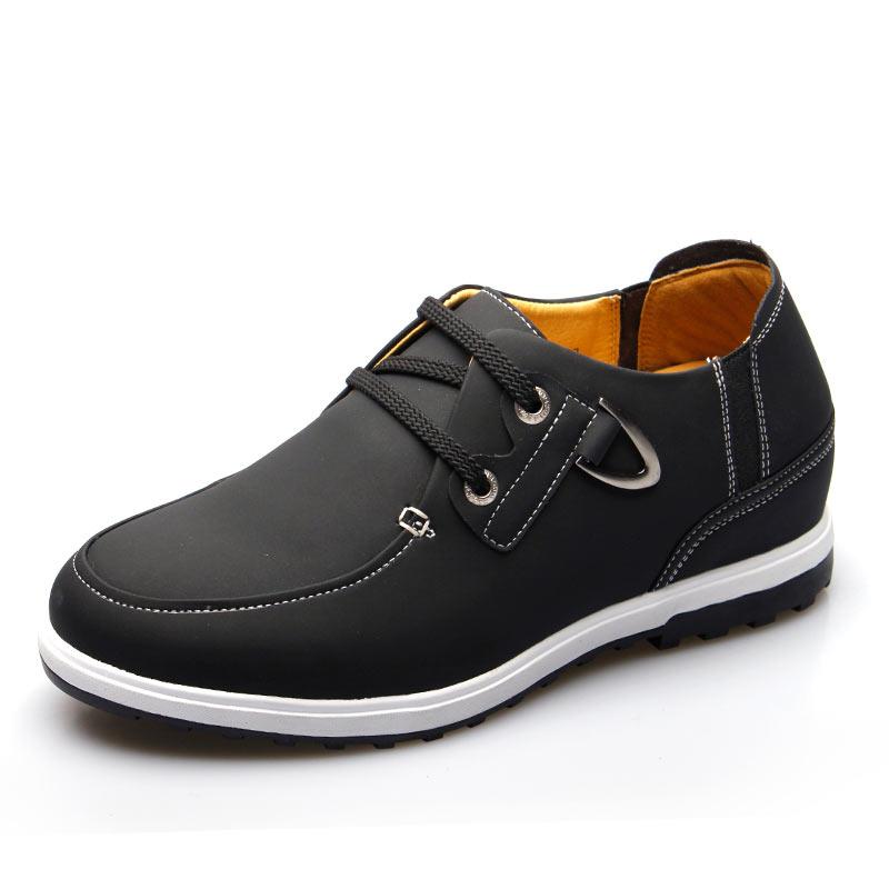 男士内增高鞋 日常休闲鞋 内增高6.5cm 黑色 商品货号：LX51H32-2【乐昂】