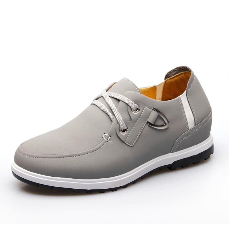 男士内增高鞋 日常休闲鞋 内增高6.5cm 灰色 商品货号：LX51H32【乐昂】