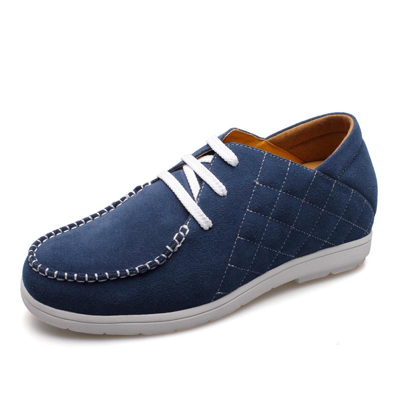 男士内增高鞋 日常休闲鞋 内增高6CM 蓝色 商品货号：LX80H60【乐昂】