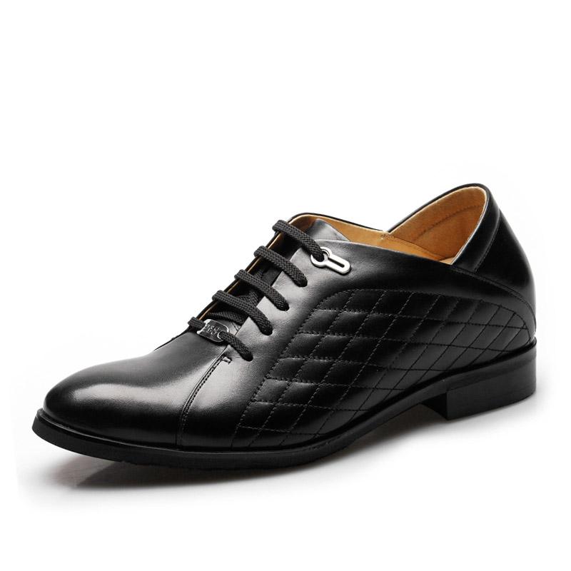 男士内增高鞋 正装鞋 内增高7.5cm 黑色 商品货号：X70H62-1【何金昌】