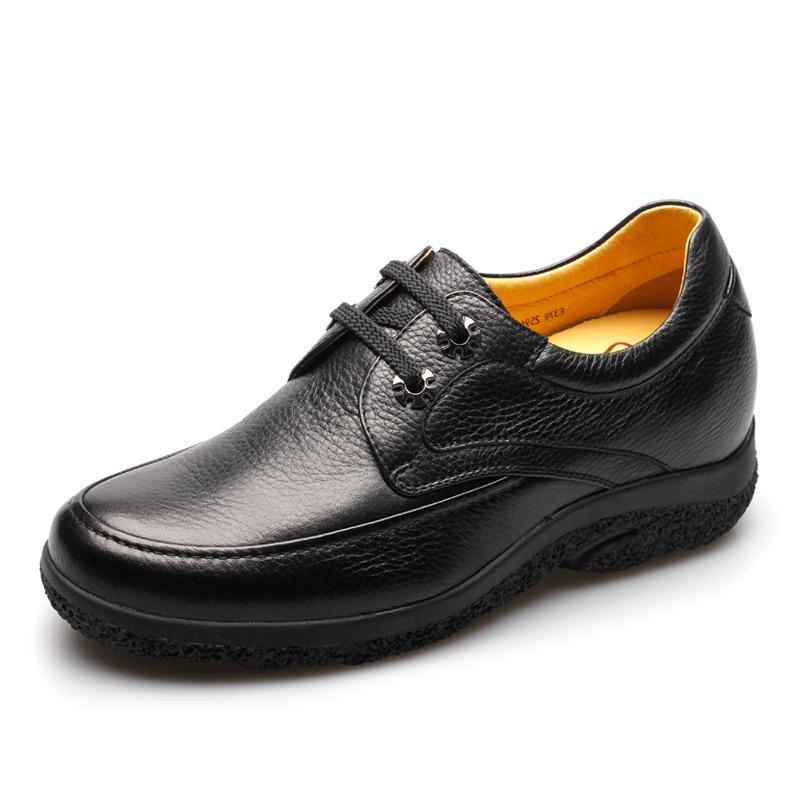 男士内增高鞋 商务休闲 内增高7.5cm 黑色 商品货号：259A02-1【何金昌】