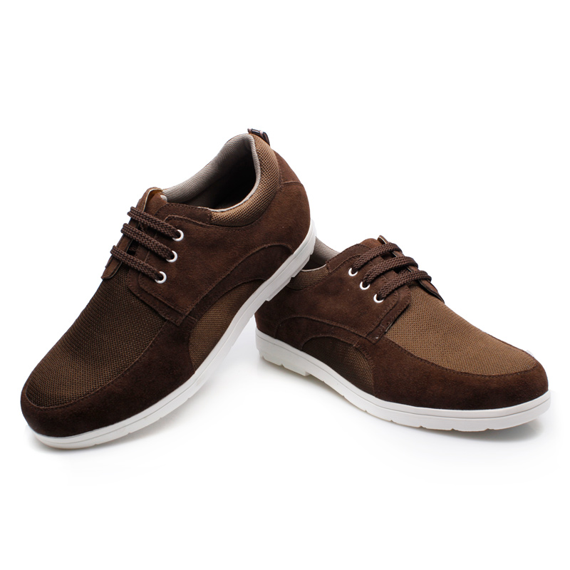 男士内增高鞋 日常休闲鞋 内增高6cm 棕色 商品货号：LX80B06-1【乐昂】
