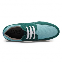 【乐昂】<特价299>简约时尚内增高休闲板鞋绿色增高6厘米