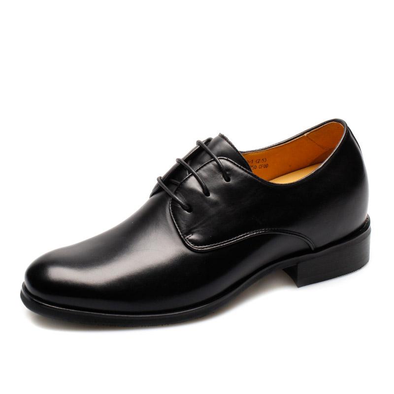 男士内增高鞋 正装鞋 内增高7.5CM 黑色 商品货号：D252A10-1【何金昌】