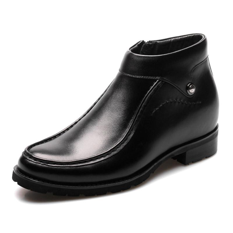 男士内增高鞋 靴子 内增高7.5CM 黑色 商品货号：018H01【何金昌】