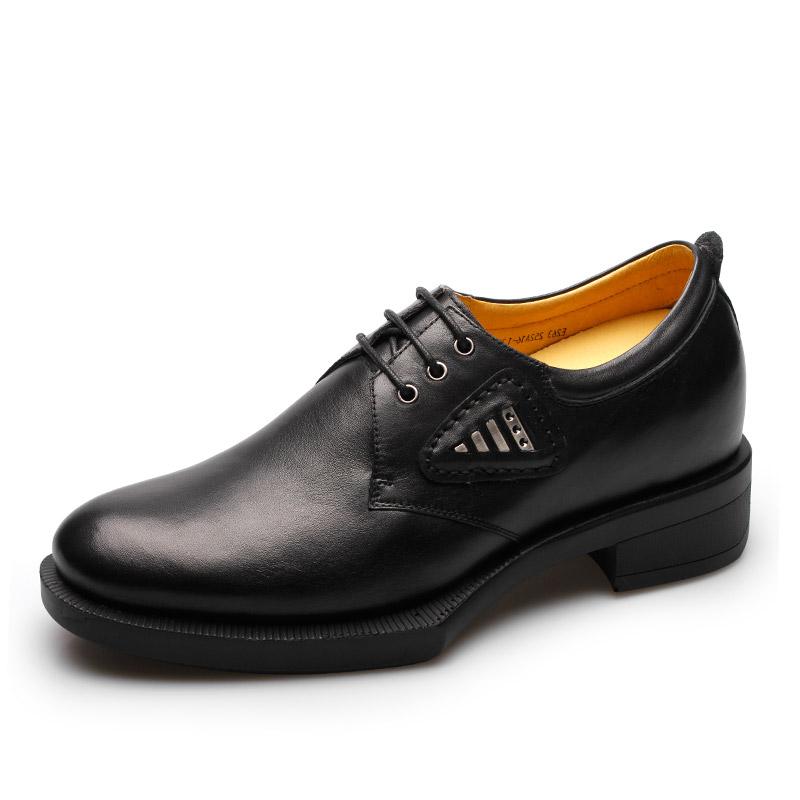 男士内增高鞋 正装鞋 内增高8.5cm 黑色 商品货号：252A16-1【何金昌】