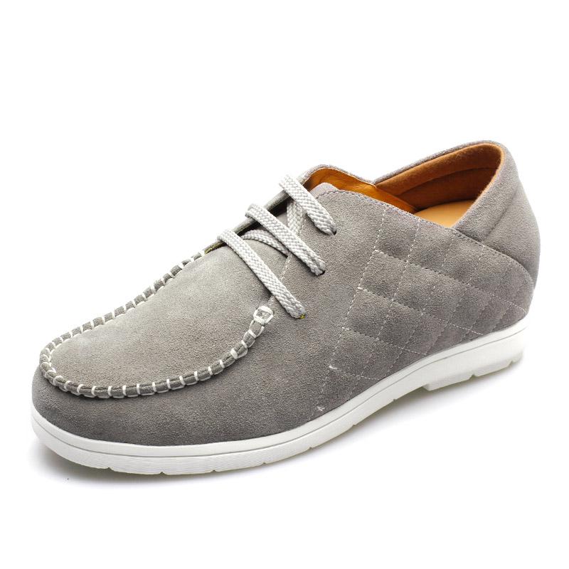 男士内增高鞋 日常休闲鞋 内增高6CM 灰色 商品货号：LX80H60-1【乐昂】