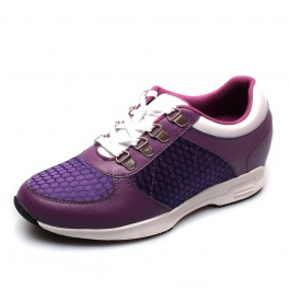 【赫升】<特价>户外时尚女士增高运动鞋增高7CM紫色