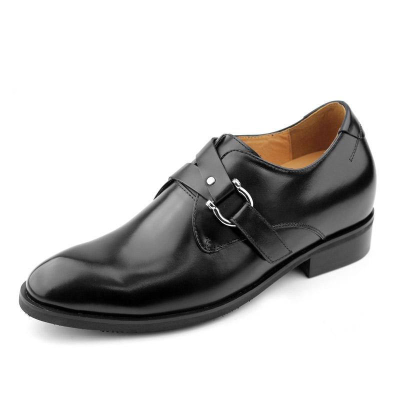 男士内增高鞋 正装鞋 内增高7cm 黑色 商品货号：N01B01【何金昌】