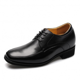 【何金昌】<特价>男士商务正装增高皮鞋增高8.5cm黑色