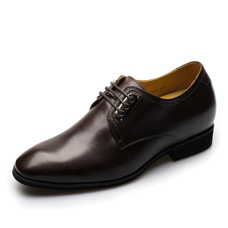  精品定制鞋 内增高7CM 棕色 商品货号：J236A51-2【金墨瑞】