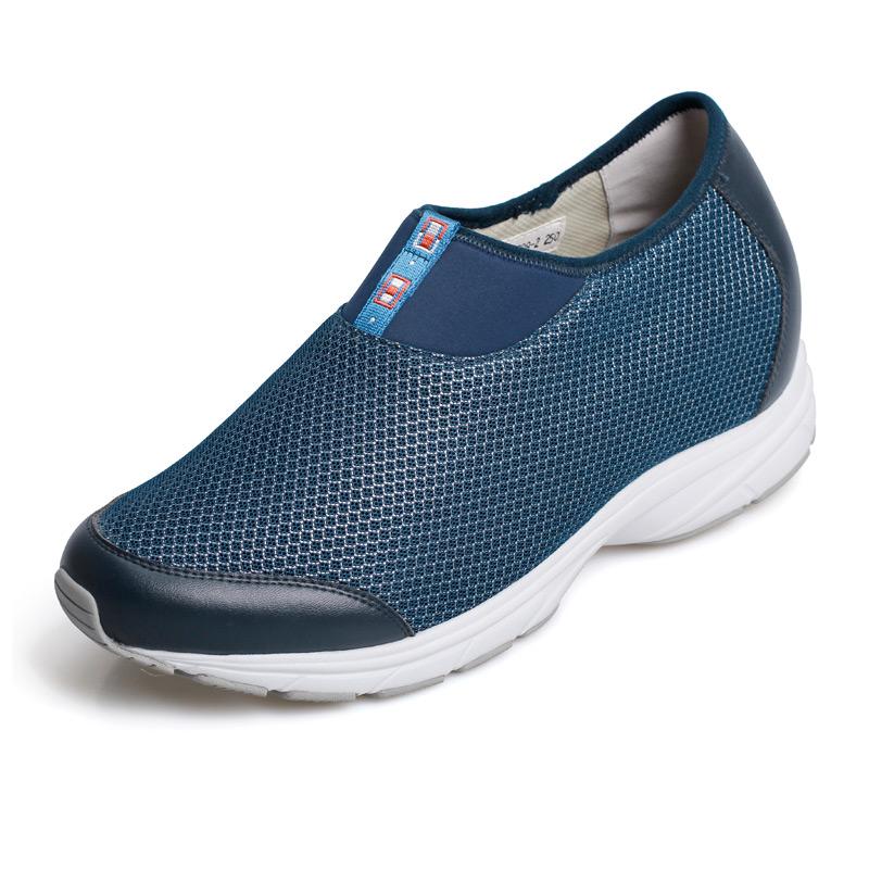 男士内增高鞋 运动鞋 内增高7cm 深蓝色 商品货号：X63B08-2【何金昌】