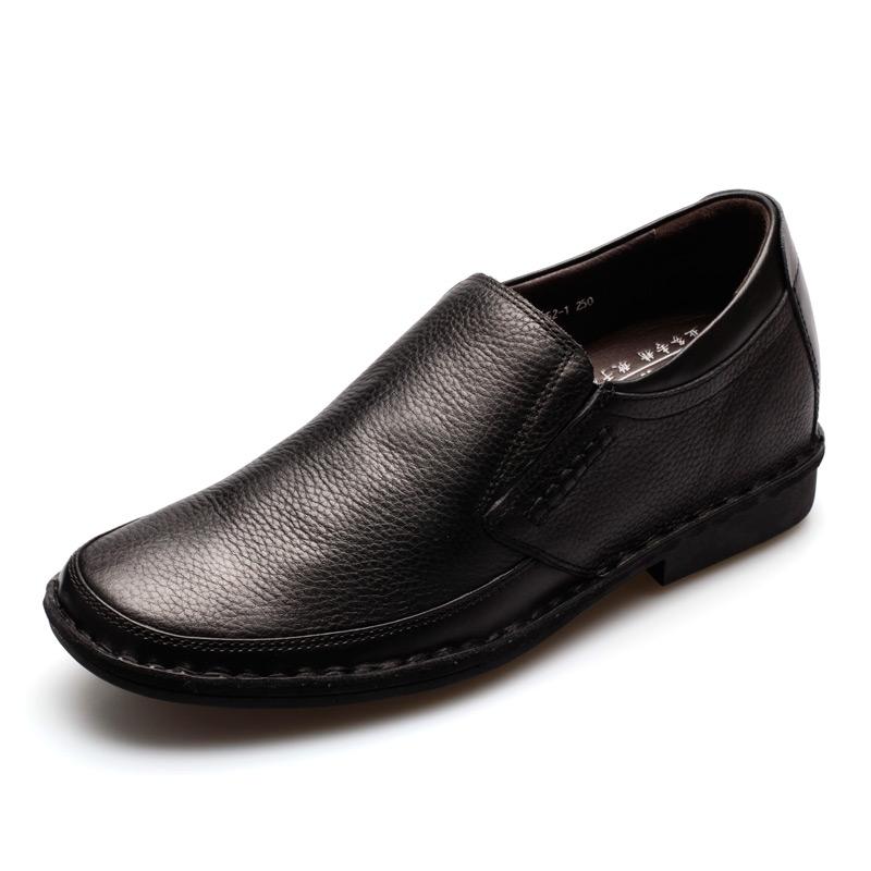 男士内增高鞋 商务休闲 内增高6.5cm 黑色 商品货号：X58H52-1【何金昌】