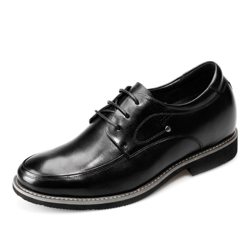 男士内增高鞋 正装鞋 内增高7cm 黑色 商品货号：D240B06【何金昌】