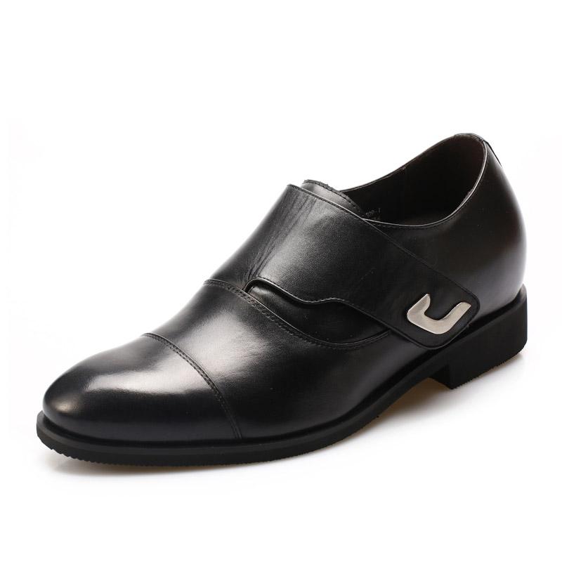 男士内增高鞋 正装鞋 内增高7.5CM 黑色 商品货号：X70H109-1【何金昌】
