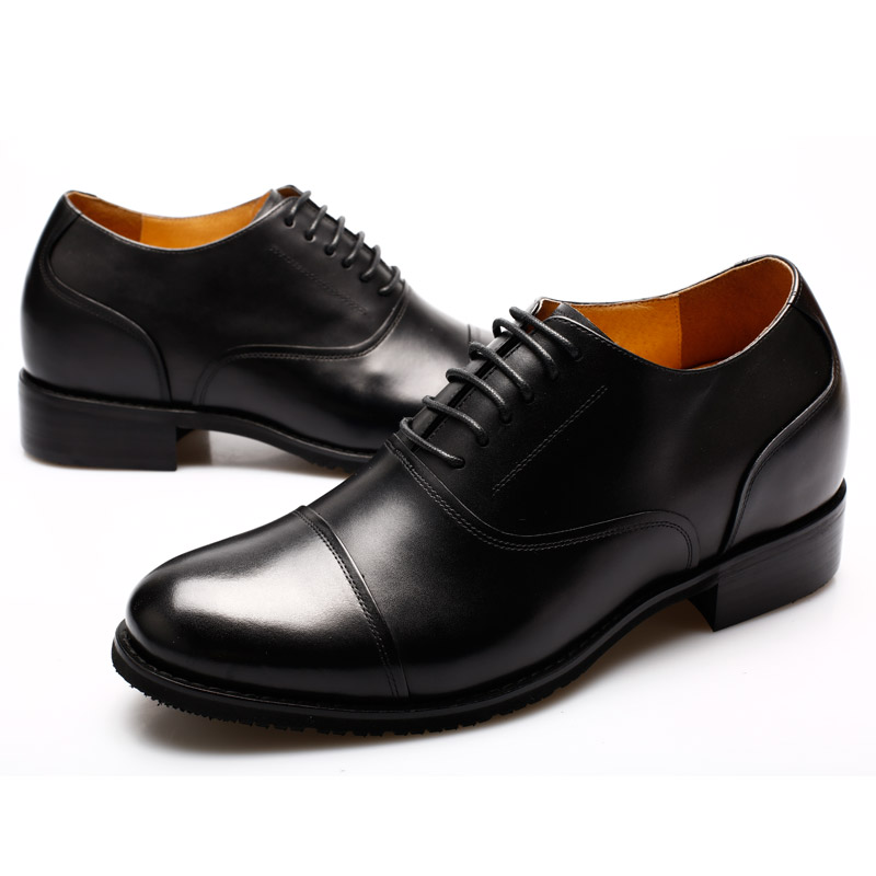 男士内增高鞋 正装鞋 内增高7.5cm 黑色 商品货号：252H11-2【何金昌】