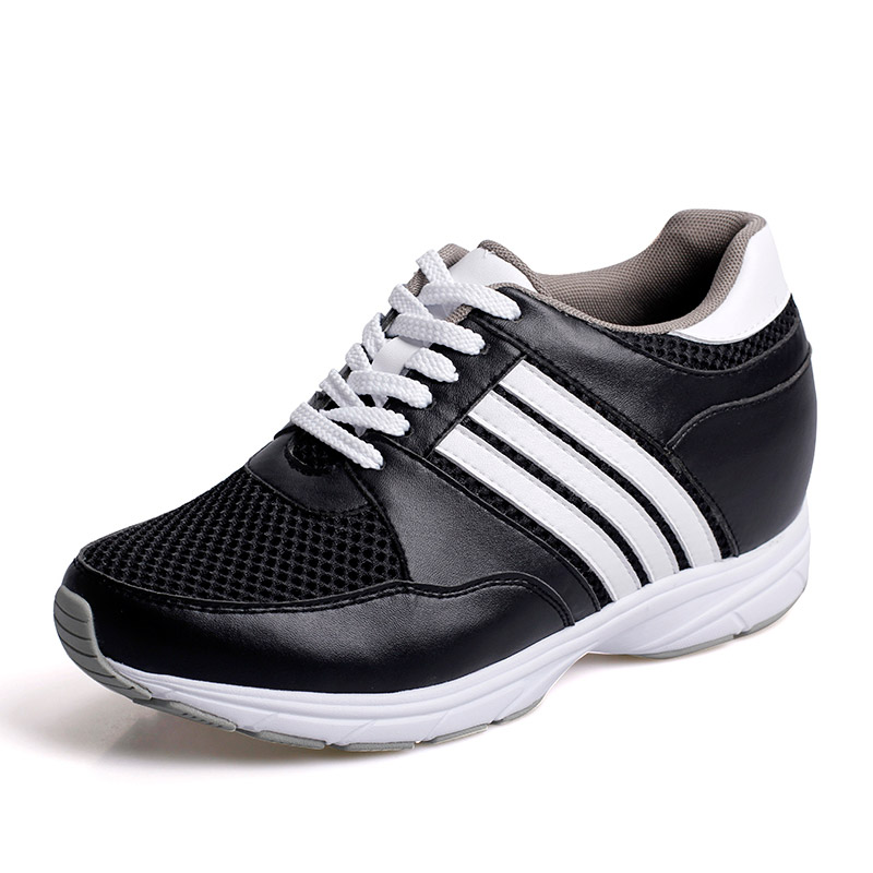男士内增高鞋 运动鞋 内增高8.5CM 黑/白 商品货号：022H01【何金昌】