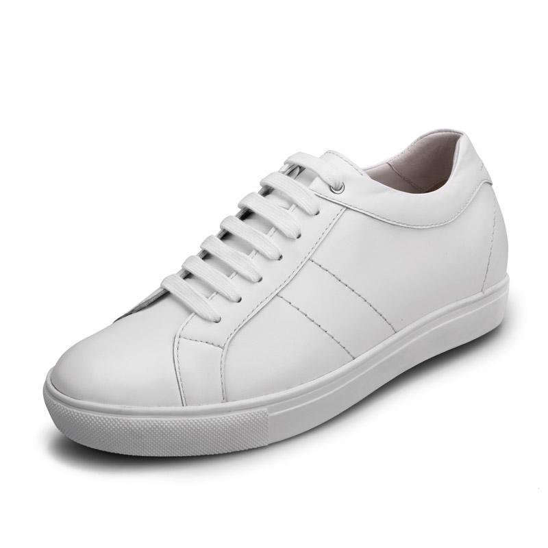男士内增高鞋 日常休闲鞋 内增高5.5cm 白色 商品货号：336K02-2【何金昌】