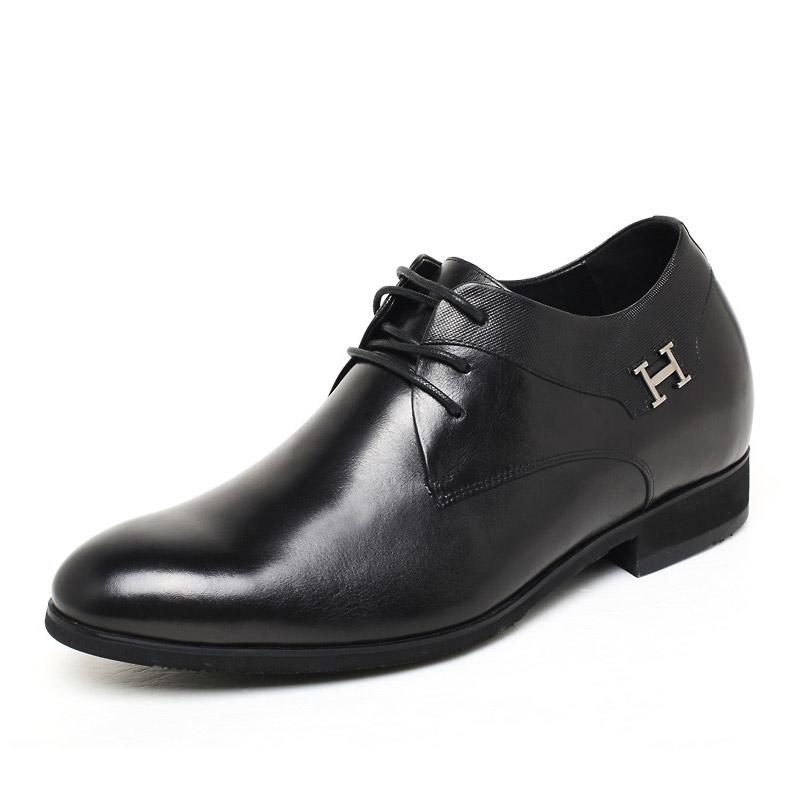 男士内增高鞋 正装鞋 内增高7CM 黑色 商品货号：H52330s013D【何金昌】