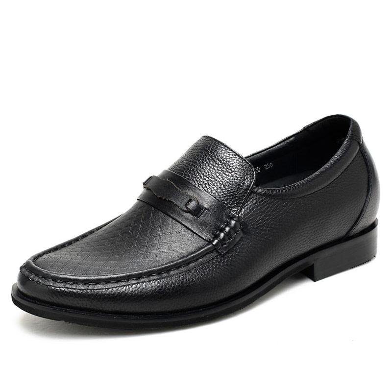 男士内增高鞋 正装鞋 内增高7CM 黑色 商品货号：H52409N062D【何金昌】