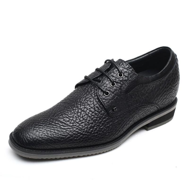 男士内增高鞋 正装鞋 内增高7cm 黑色 商品货号：H52335K081D【何金昌】