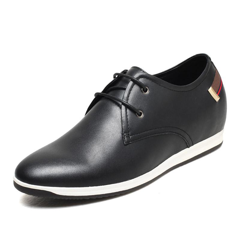 男士内增高鞋 日常休闲鞋 内增高6CM 黑色 商品货号：L52305N011D【乐昂】