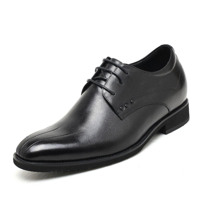 男士内增高鞋 正装鞋 内增高7CM 黑色 商品货号：H52D06N032D【何金昌】