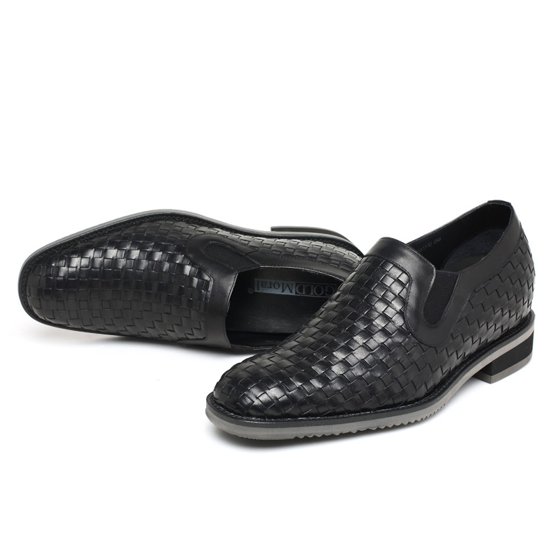  精品定制鞋 内增高7CM 黑色 商品货号：J52335K111D【金墨瑞】