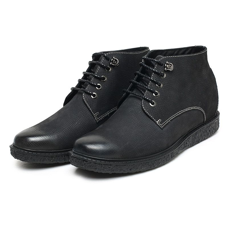 男士内增高鞋 靴子 内增高7CM 黑色 商品货号：H52B05K021D【何金昌】
