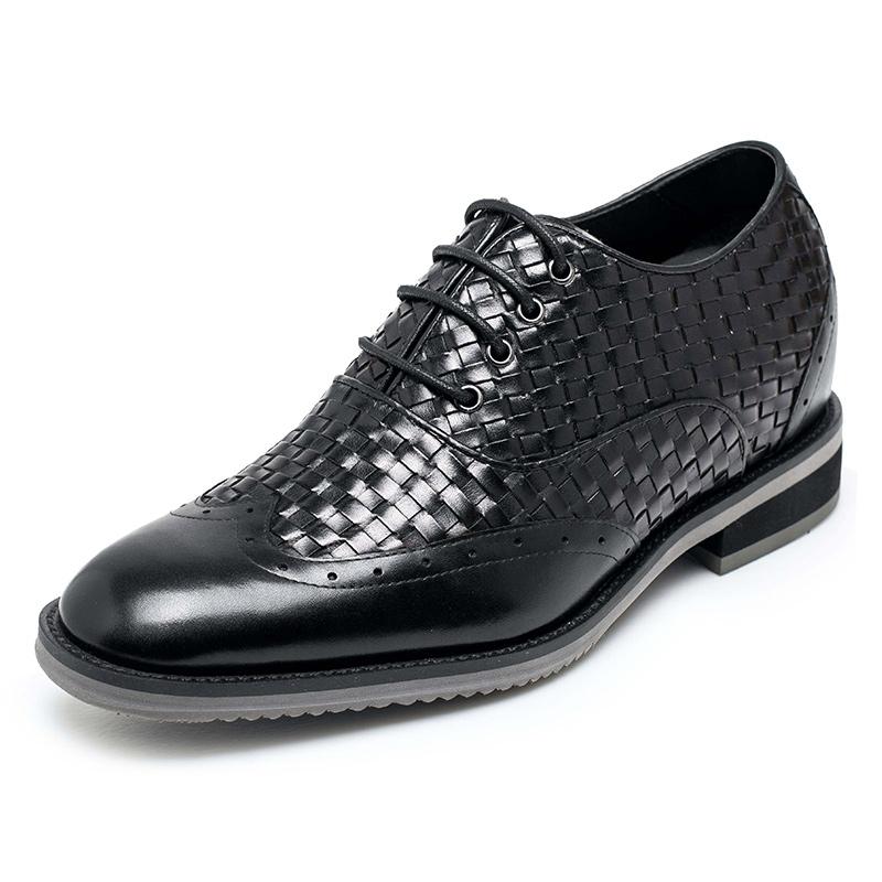 精品定制鞋 内增高7CM 黑色 商品货号：J52335K091D【金墨瑞】
