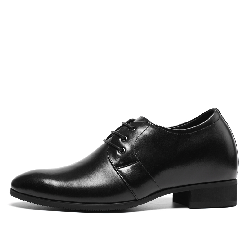 男士内增高鞋 正装鞋 内增高8CM 黑色 商品货号：L61D02K081D【乐昂】