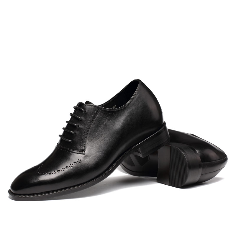  精品定制鞋 内增高7CM 黑色 商品货号：J62D16K012D【金墨瑞】