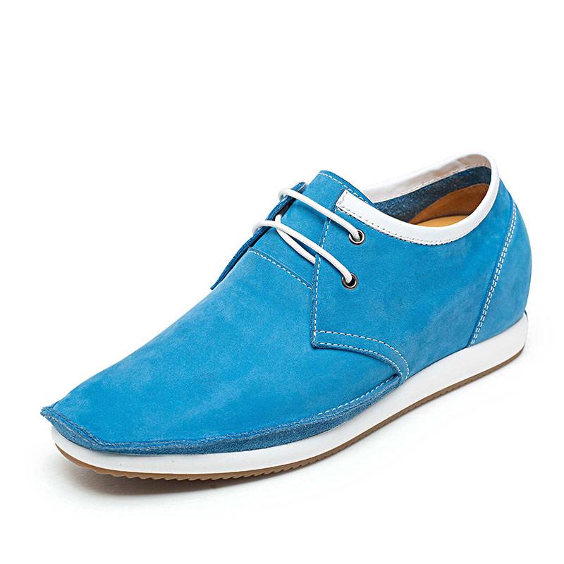男士内增高鞋 商务休闲 内增高6CM 蓝色 商品货号：H52C09N013D【何金昌】