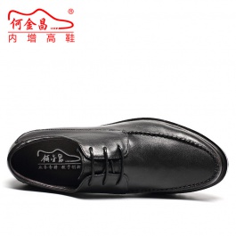 【何金昌】新款正装皮鞋男士商务皮鞋内增高9CM