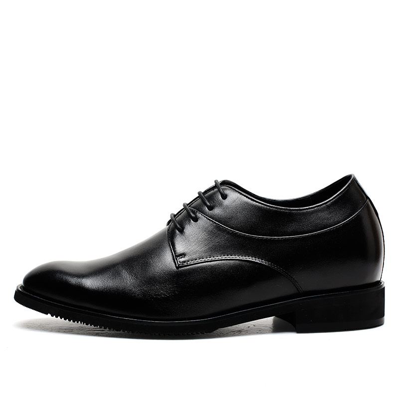 男士内增高鞋 正装鞋 内增高7CM 黑色 商品货号：H61D06N082D【何金昌】