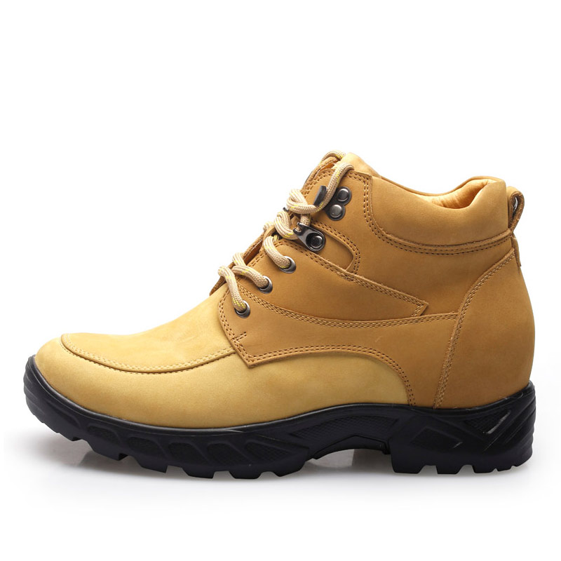 男士内增高鞋 运动鞋 内增高7.5CM 土黄色 商品货号：DX8B0323【何金昌】