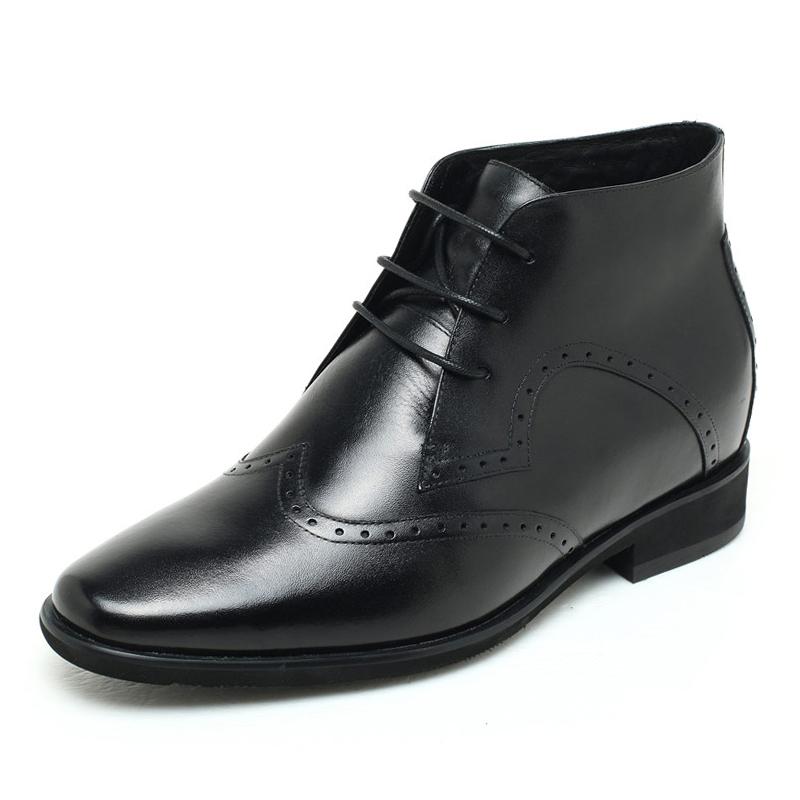 男士内增高鞋 靴子 内增高7CM 黑色 商品货号：H52B17K012A【何金昌】
