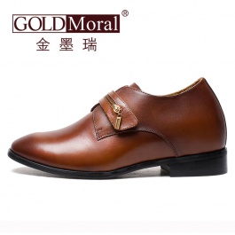 【金墨瑞】金墨瑞男士定制擦色牛皮鞋增高7.5厘米