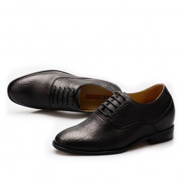 【金墨瑞】男士增高皮鞋尊贵定制内增高皮鞋增高7.5CM黑色