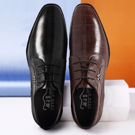 【何金昌】商务正装新款黑色内增高鞋欧版英伦内增高男皮鞋7厘米
